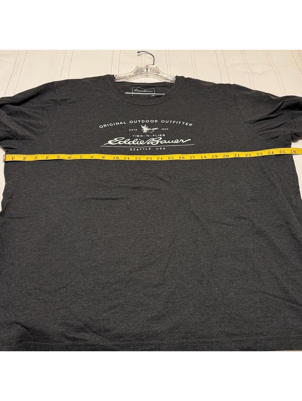 Eddie Bauer Charcoal Gray Graphic Tee Shirt Men's XXL - Picture 3 of 4